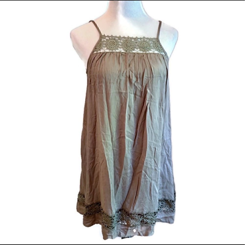 New! Lulu’s Olive Green Sundress Sz M